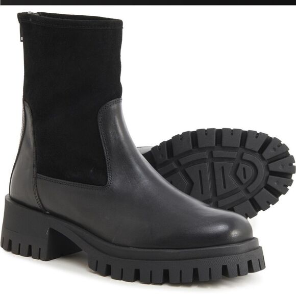 LAMICA Made in Italy Chunky Sole Lined Boots - Suede and Leather (For Women) - Picture 1 of 6